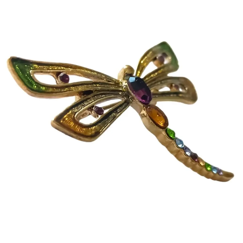 Monet dragonfly brooch